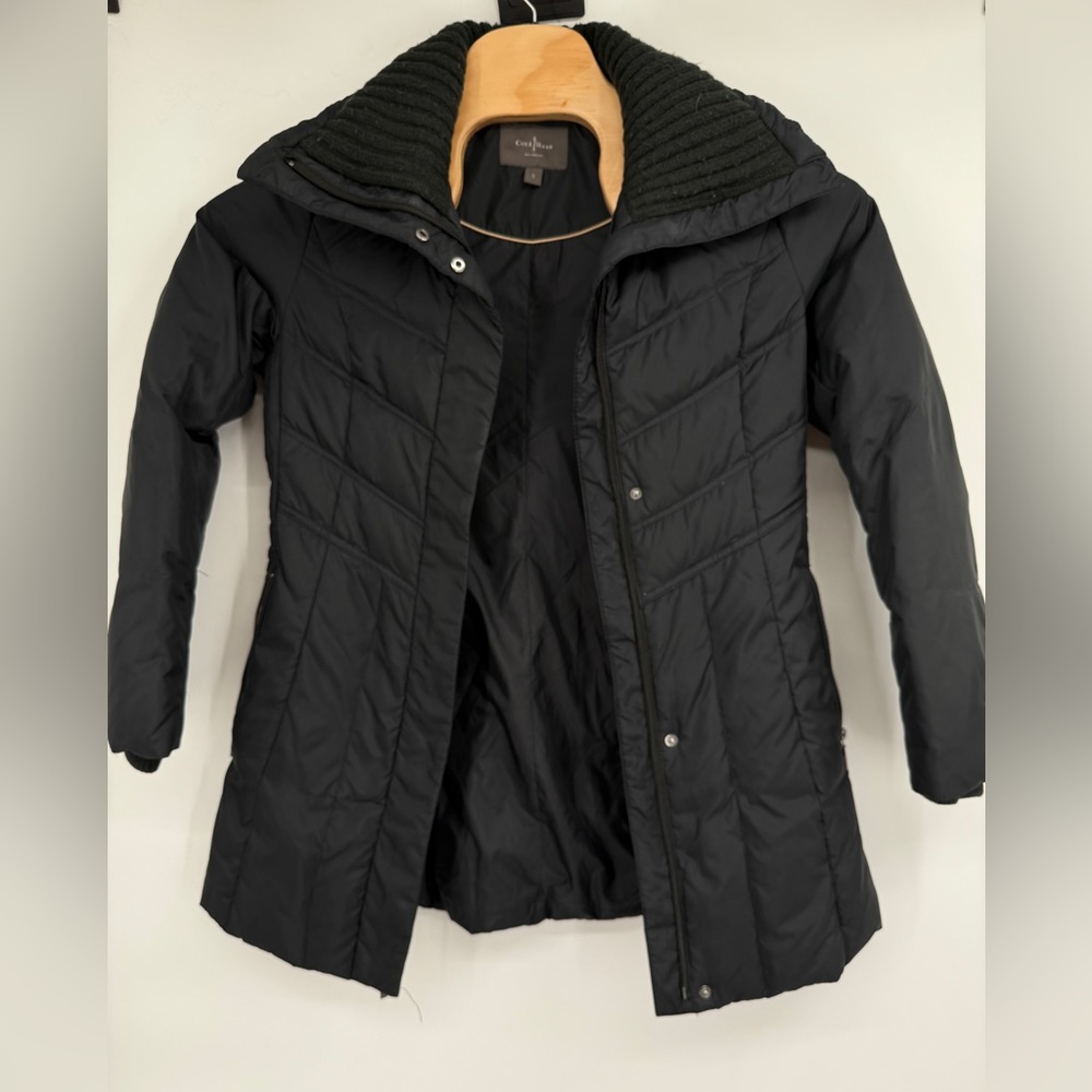 Cole Haan Signature Women's Black‎ Winter Puffer Jacket Down Feather Sz S